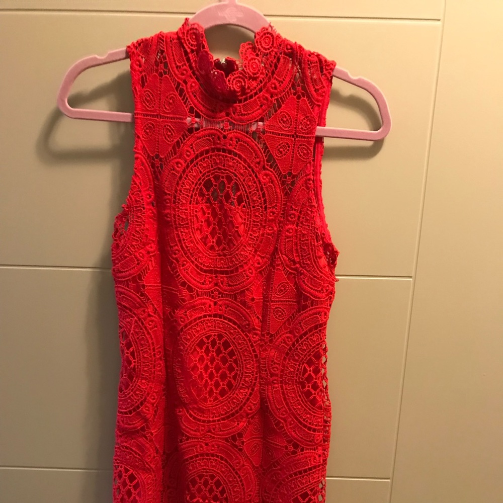 Charolette Russe Red Lace Dress